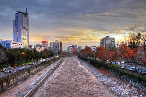 sunset autumn river