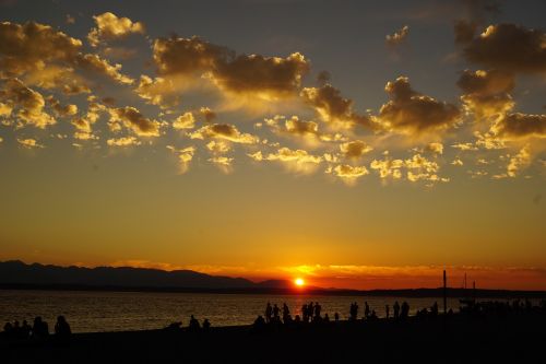 sunset seattle beach sunset