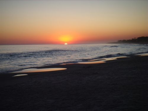 sunset beach twilight