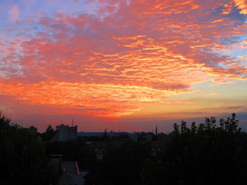 sunset clouds sun