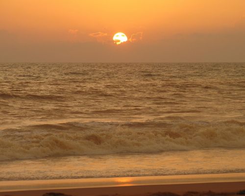 sunset india arabian sea