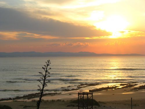 sunset ocean africa