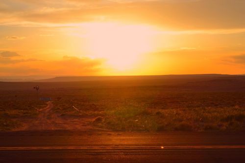 sunset arizona desert