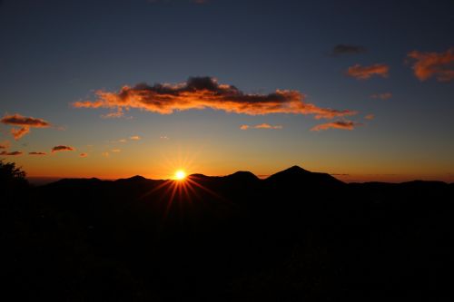 sunset sky hills