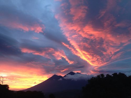 sunset guatemala wonderful