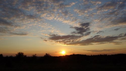 sunset landscape sky