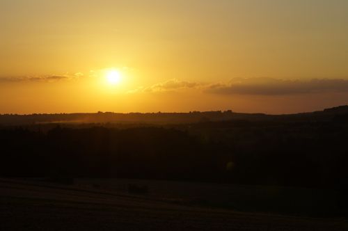 sunset yellow sky