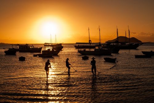 sunset brazil beach