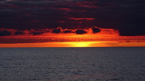 sunset at sea  seaman's vision  ocean view