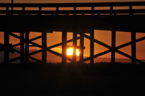 Sunset Behind Pier