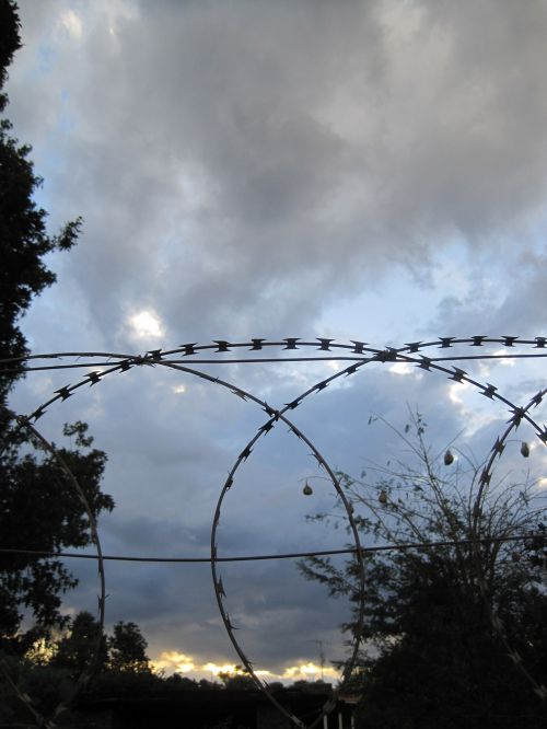 Sunset Beyond Razor Wire