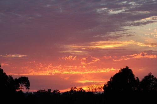 sunset landscape cloud countryside