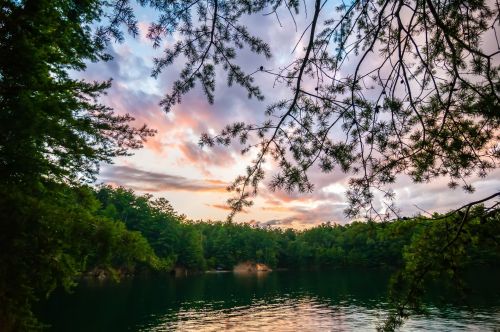 Sunset On Lake