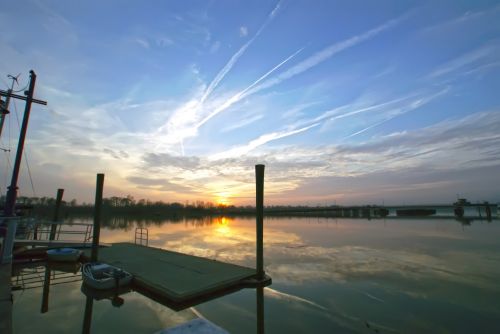 Sunset Over Boat Marina