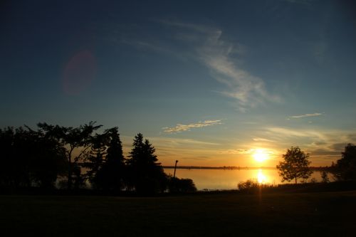 Sunset Over Lake