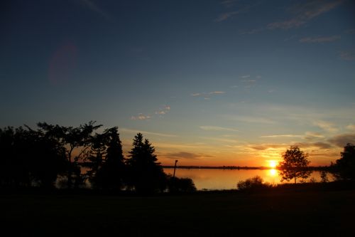 Sunset Over Lake