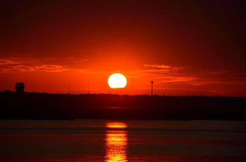 Sunset Over The River