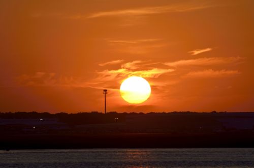 Sunset Over The River