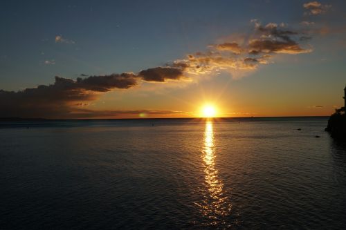 sunset sea abendstimmung clouds