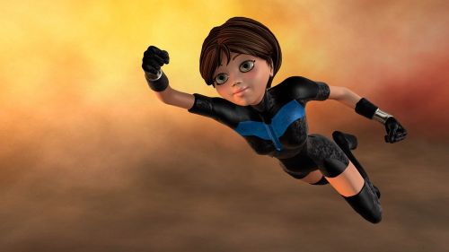 super woman flying 3d figure