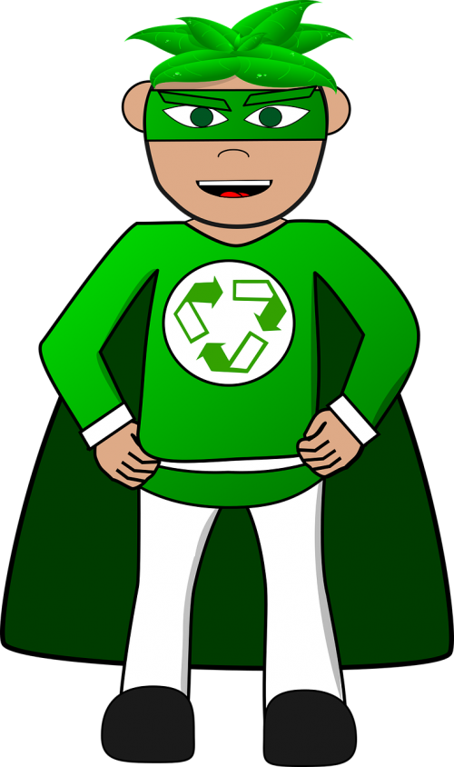 superhero green recycle