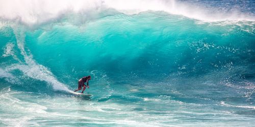 surfing big waves speed
