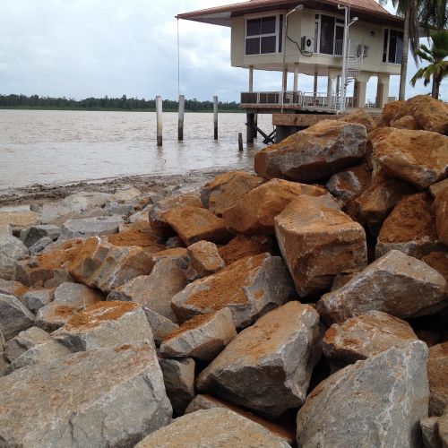 surinam dyke building surinam river