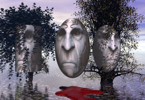 surrealism 3d faces
