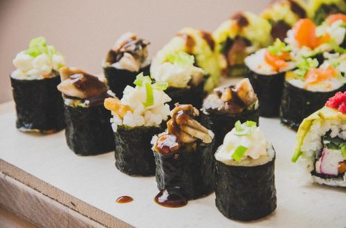sushi food rice