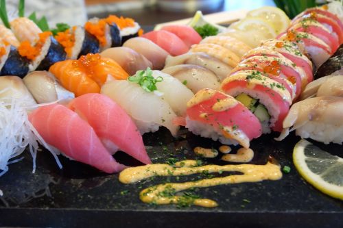 sushi fish food