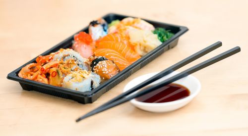 sushi take away food