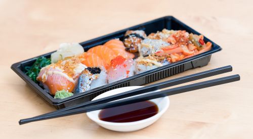 sushi take away food