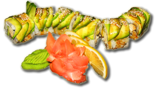 sushi rolls sesame