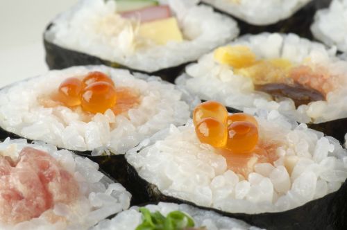 sushi rolls futomaki seafood