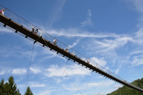 suspension bridge hunsrück hiking