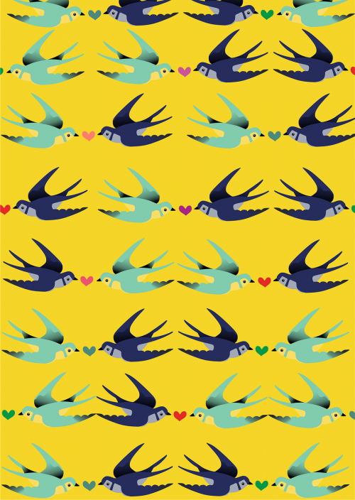 swallows print background