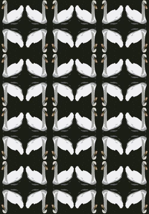 Swan Row Repeat Pattern