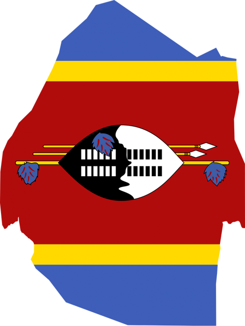 swaziland flag map