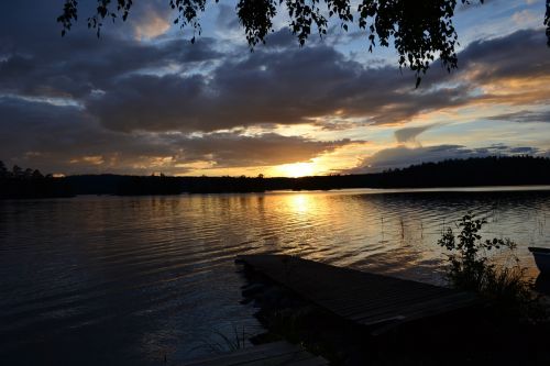 sweden idyll sunset