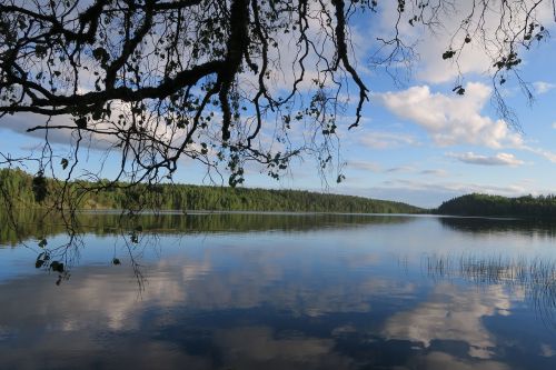 sweden lake landscape