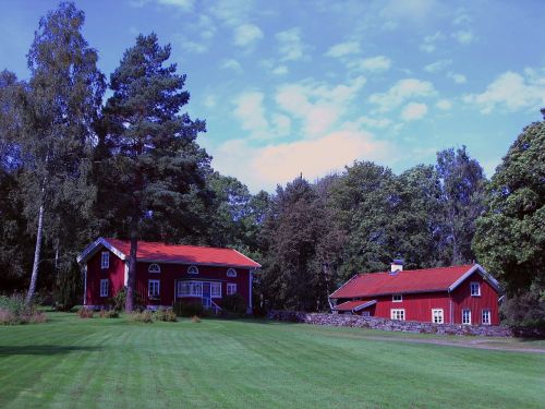 sweden landscape house