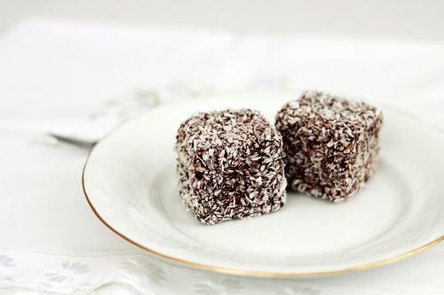 sweets cake coconut cubes