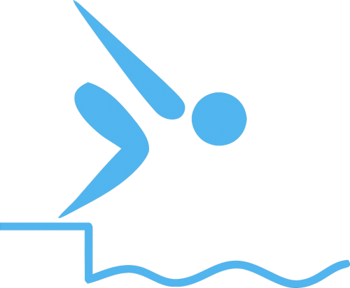 swimmer blue diver