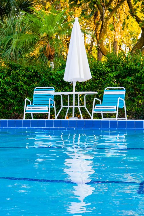 swimming pool chair water