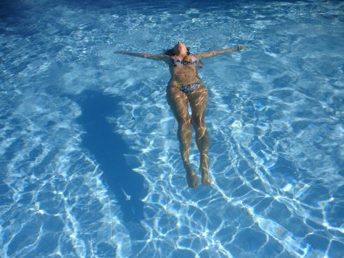 swimming pool woman bathing