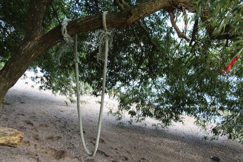 swing rope beach