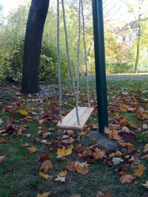 swing playground wood
