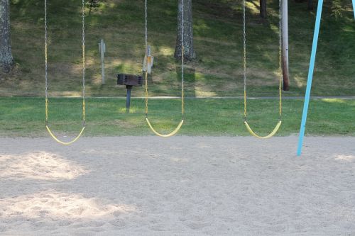 swings beach sand