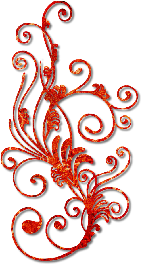 swirl red flourish