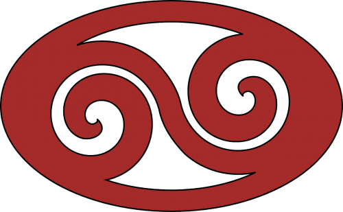 swirl ellipse red